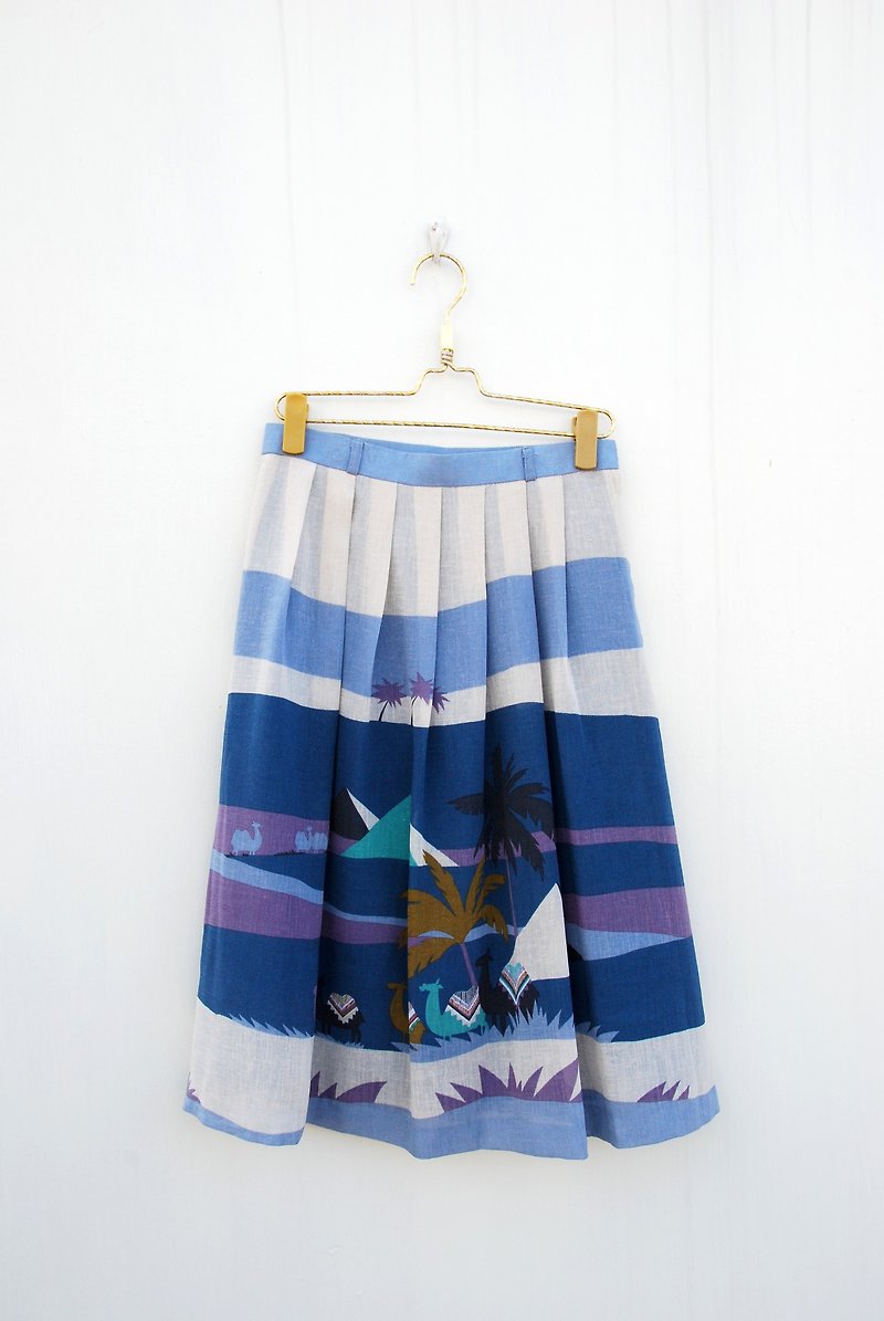 Vintage Pyramid Camel skirt - กระโปรง - วัสดุอื่นๆ 