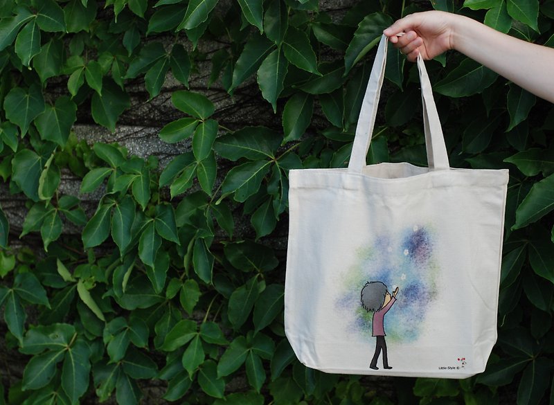 Canvas Bag-Gift - กระเป๋าถือ - ผ้าฝ้าย/ผ้าลินิน ขาว