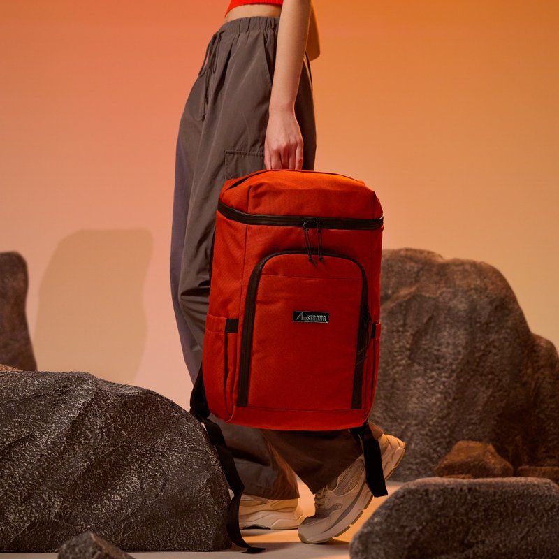 【HK Design】02-RUCKSACK M Rustic Orange - กระเป๋าเป้สะพายหลัง - เส้นใยสังเคราะห์ สีส้ม