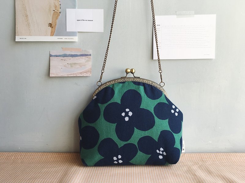 [hot recommended] - green miracle - 3 way mouth gold bag side backpack clutch bag handbag custom - กระเป๋าแมสเซนเจอร์ - ผ้าฝ้าย/ผ้าลินิน สีเขียว