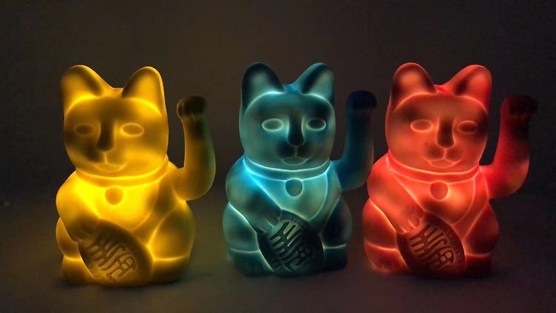 招き猫の常夜灯 - 照明・ランプ - レジン 多色