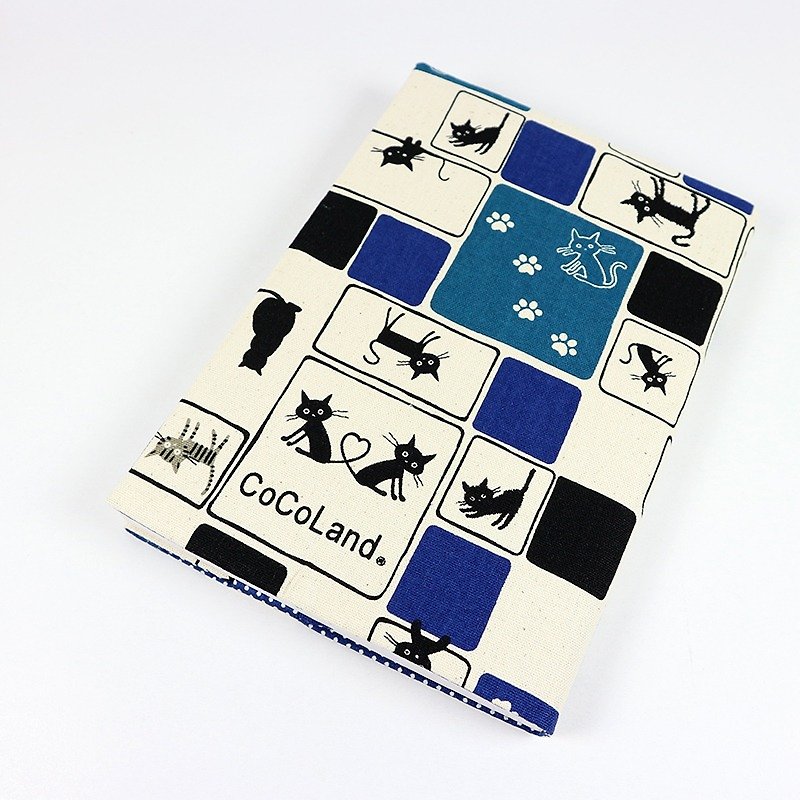 布書套 布書衣 -CoCo貓(藍) - 筆記本/手帳 - 棉．麻 藍色