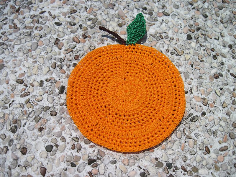 Orange Coasters - ที่รองแก้ว - เส้นใยสังเคราะห์ สีส้ม