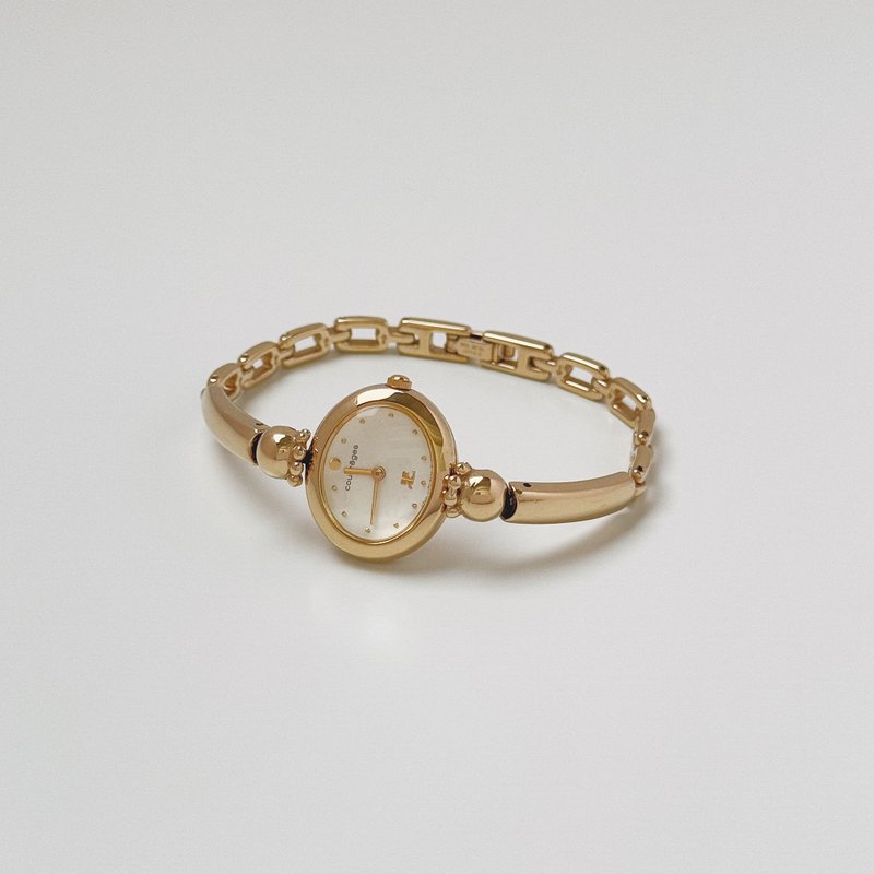 Courreges Gold Tone Bangle Style Bracelet Watch - 女錶 - 其他金屬 