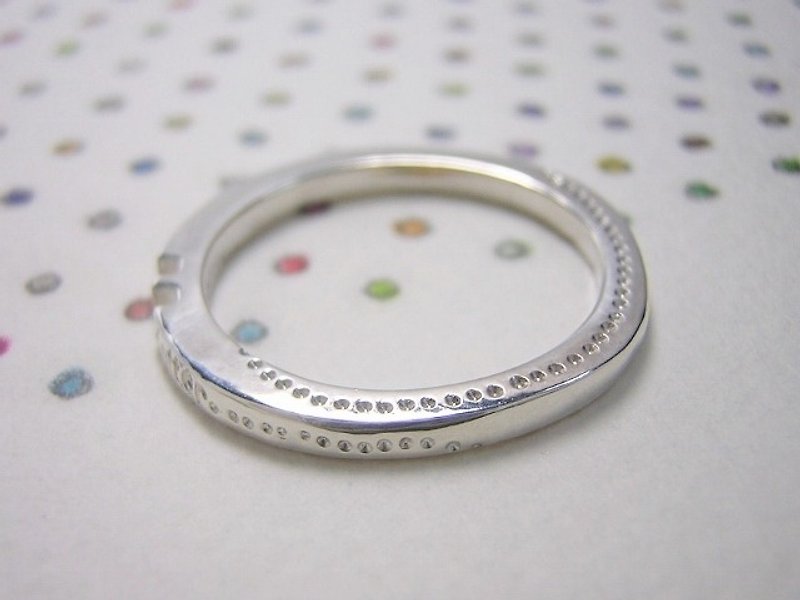 dotter ( mille-feuille ) ( engraved stamped message sterling silver jewelry ring  點 点 刻印 雕刻 銀 戒指 指环 ) - General Rings - Other Metals 