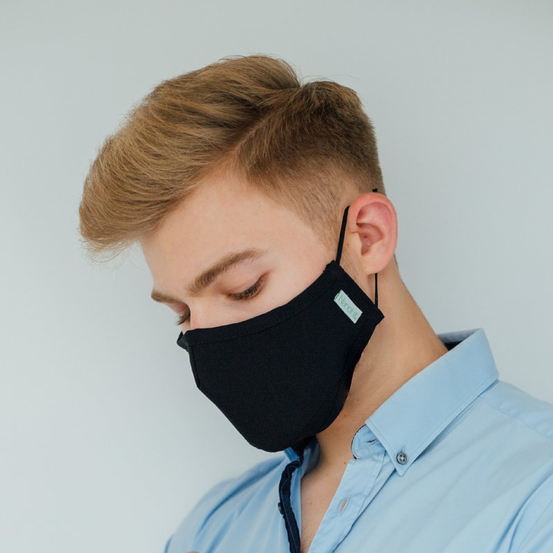 Inbuilt filter 3-layer reusable fabric mask can be - Face Masks - Other Man-Made Fibers Multicolor