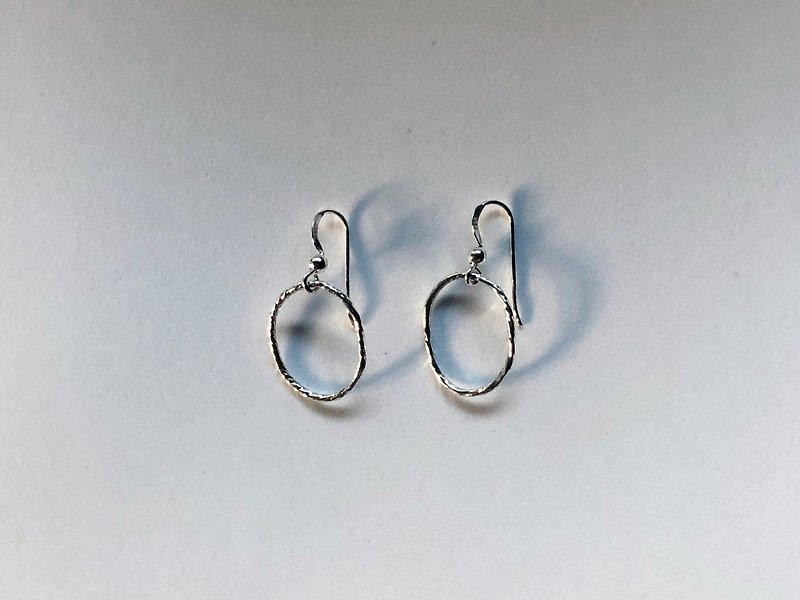 麻花蛋型耳環 | 耳針式 - 耳環/耳夾 - 純銀 