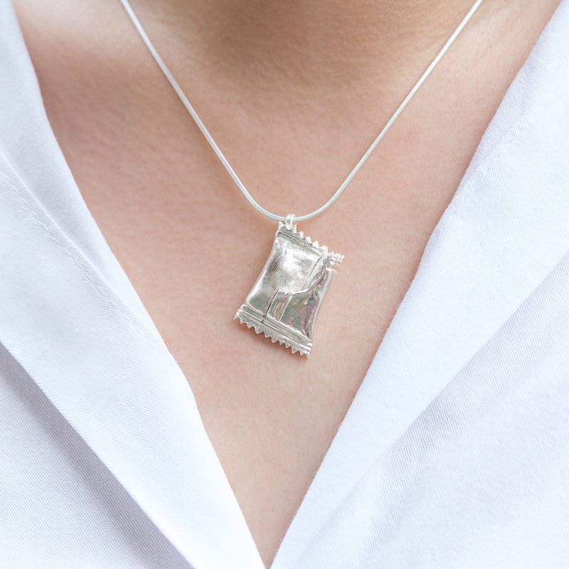 Snack Bag S size pendant silver 99.9 - 項鍊 - 銀 銀色