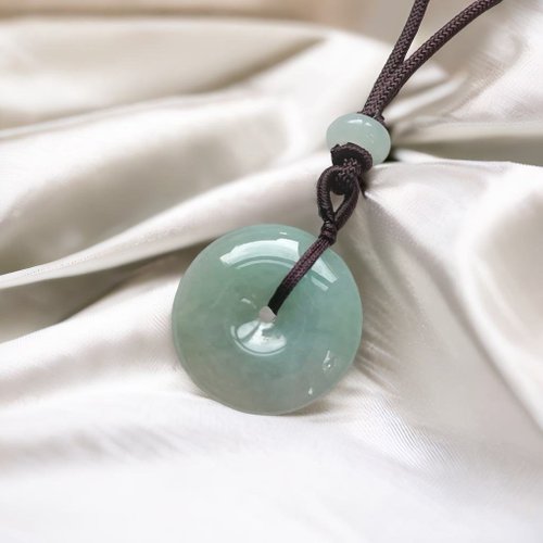 瓔珞珠寶盒 E.L.Jewelry Box 冰綠翡翠平安扣編織項鍊 | 天然緬甸玉翡翠A貨