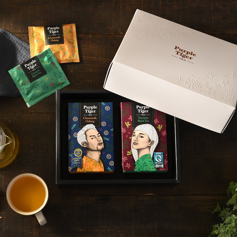 Classic herbal tea gift box - flavor optional (2pcs/box) - ชา - กระดาษ ขาว