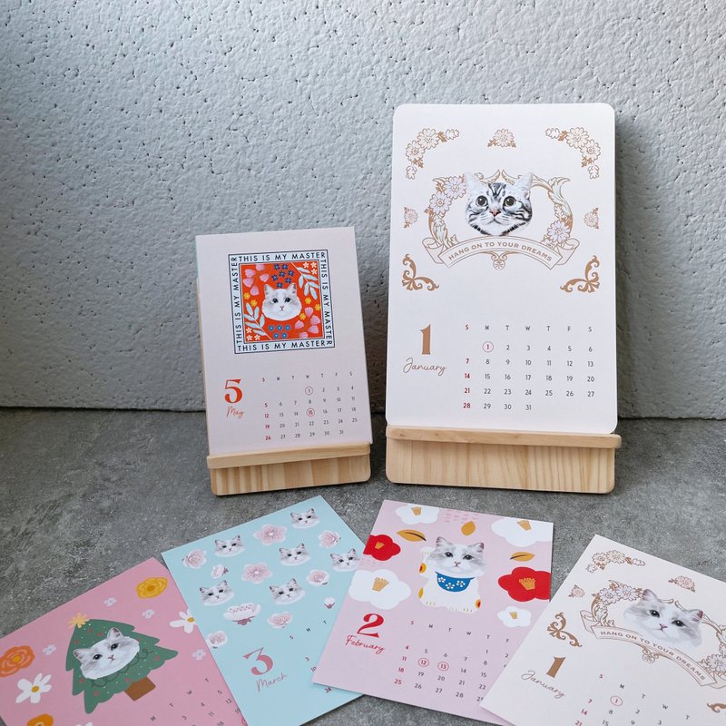 Customized Pet Wooden Table Calendar/Monthly Calendar - 2025 (Hong Kong Holidays) - Calendars - Paper Multicolor