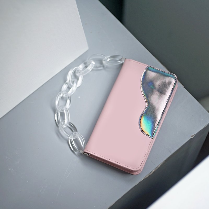 [] MellObjectピンクの革のクラッチバッグの電話 - クラッチバッグ - 革 ピンク