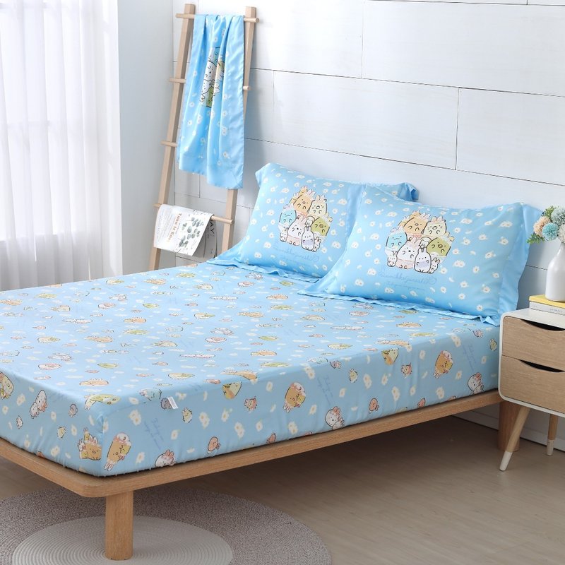 Bed bag pillowcase set-corner buddy-Tutu Prairie Blue-100% Tencel - เครื่องนอน - ผ้าไหม 