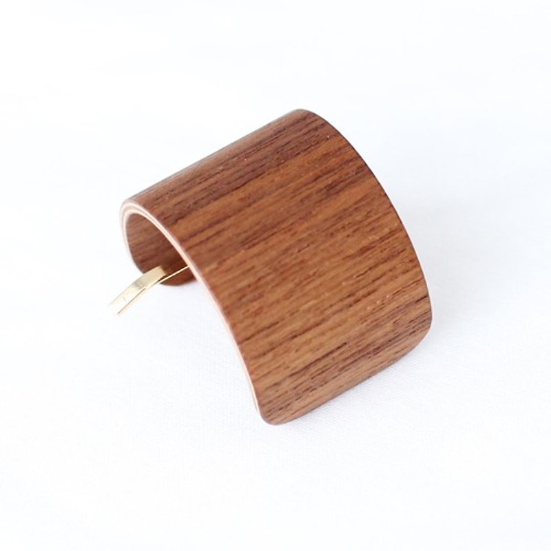 木のポニーフックS　Teak　ヘアカフ - 髮夾/髮飾 - 木頭 咖啡色