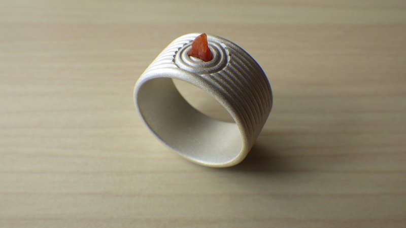 Zen Garden Ring - 戒指 - 半寶石 銀色