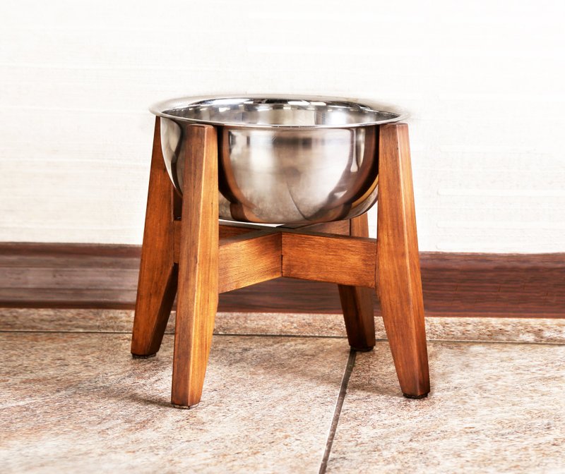 Elevated dog bowls stand bowls for large dogs  raised dog bowls dog bowl holder - 寵物碗/碗架/自動餵食器 - 木頭 