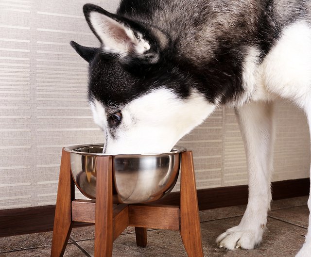Wooden dog cat bowl stand - Shop Shynkarenko Pet Bowls - Pinkoi
