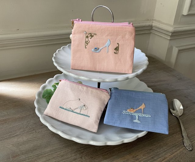 ミナペルホネン　forest tail　親子がま口　ハンドメイド♪ ミナペルホネンforest tail親子がま口ポーチハンドメイド♪