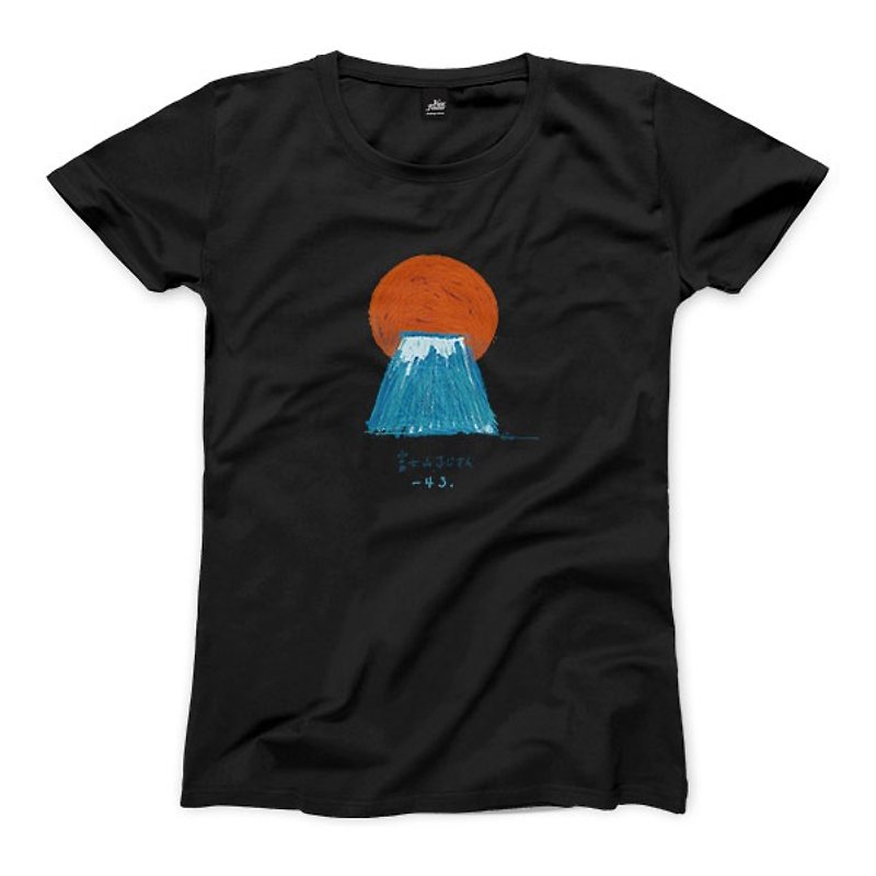 Mount Fuji - Black - Female T-shirt - เสื้อยืดผู้หญิง - ผ้าฝ้าย/ผ้าลินิน 