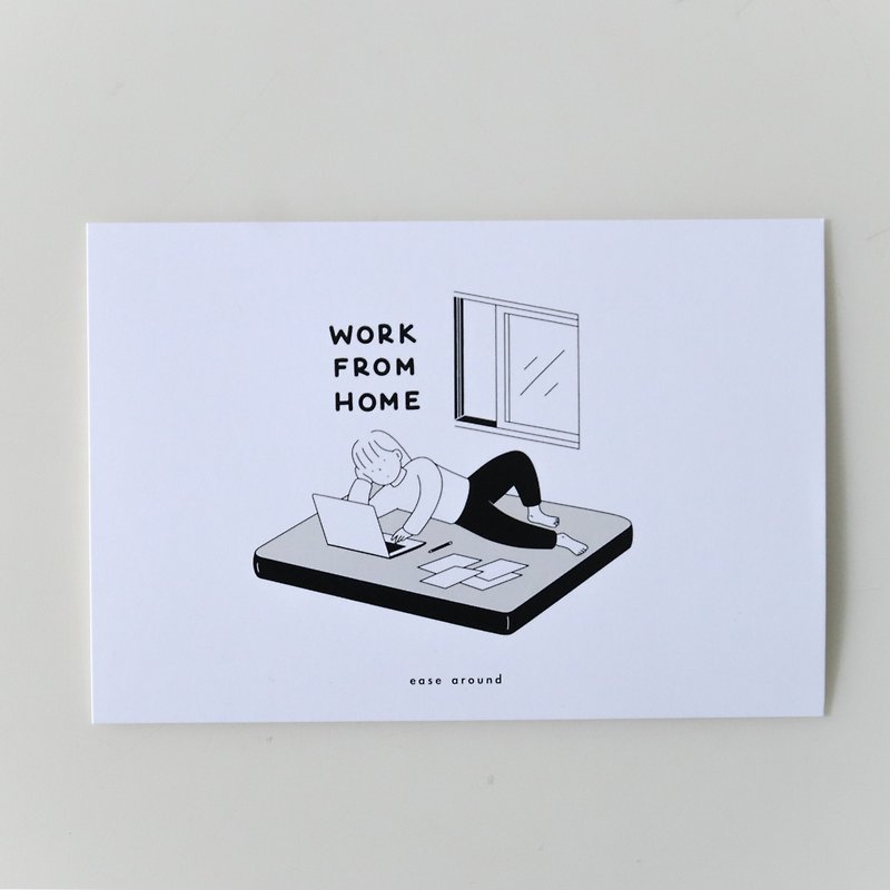 Postcard - Work From Home - Cards & Postcards - Paper White