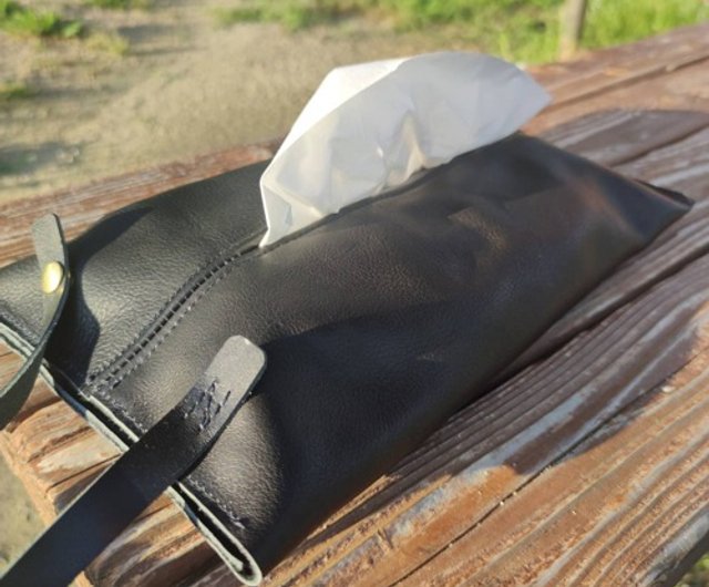 本革レザーティッシュボックスケース 家はもちろん、キャンプなどの