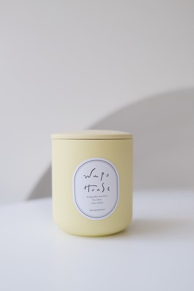 [Scented candle] Macaron color family/Mimosa - เทียน/เชิงเทียน - ขี้ผึ้ง สีน้ำเงิน