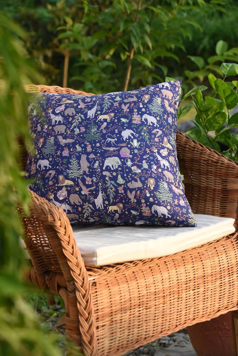 British fine cotton/animal forest pillow - Pillows & Cushions - Cotton & Hemp Multicolor