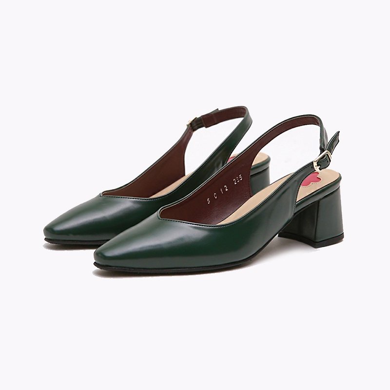 PRE-ORDER – MACMOC Nana (GREEN) HEELS - High Heels - Faux Leather 