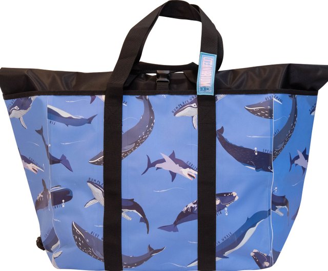 クジラ柄ショルダーウォータープルーフバッグ50L - ショップ