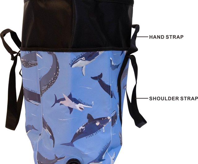 クジラ柄ショルダーウォータープルーフバッグ50L - ショップ