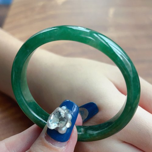 瓔珞珠寶盒 E.L.Jewelry Box 冰種老坑綠翡翠貴妃鐲 | 16圍 | 天然緬甸玉翡翠A貨 | 送禮