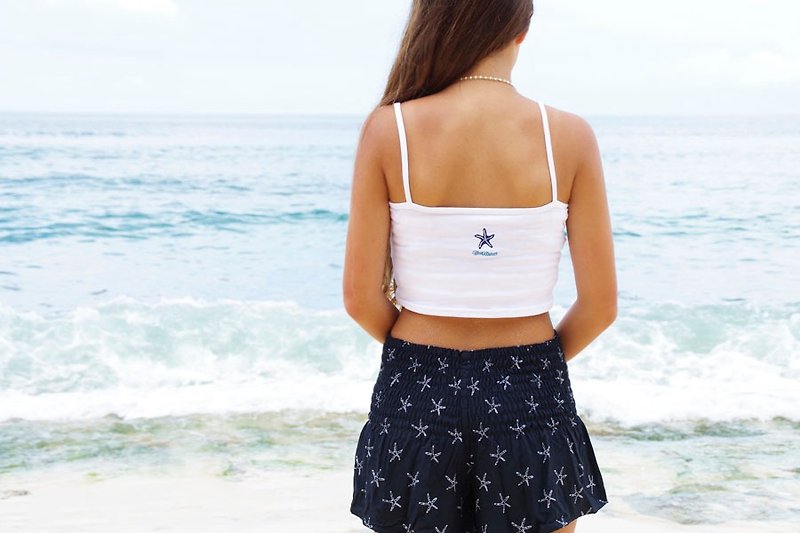 Starfish Short Camisole Bra Top White - Women's Underwear - Other Materials White