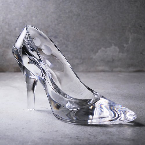 MSA玻璃雕刻 19cm【灰姑娘玻璃鞋】求婚專用 Cinderella glass slipper 水晶鞋