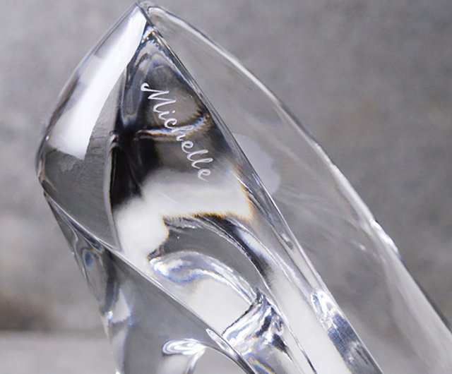 19cm【グレーのガラスの靴】プロポーズ用シンデレラのガラスの靴