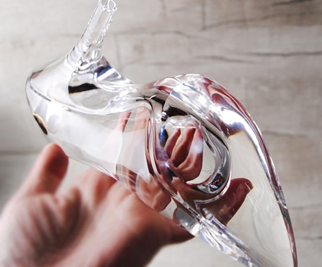 19cm【グレーのガラスの靴】プロポーズ用シンデレラのガラスの靴