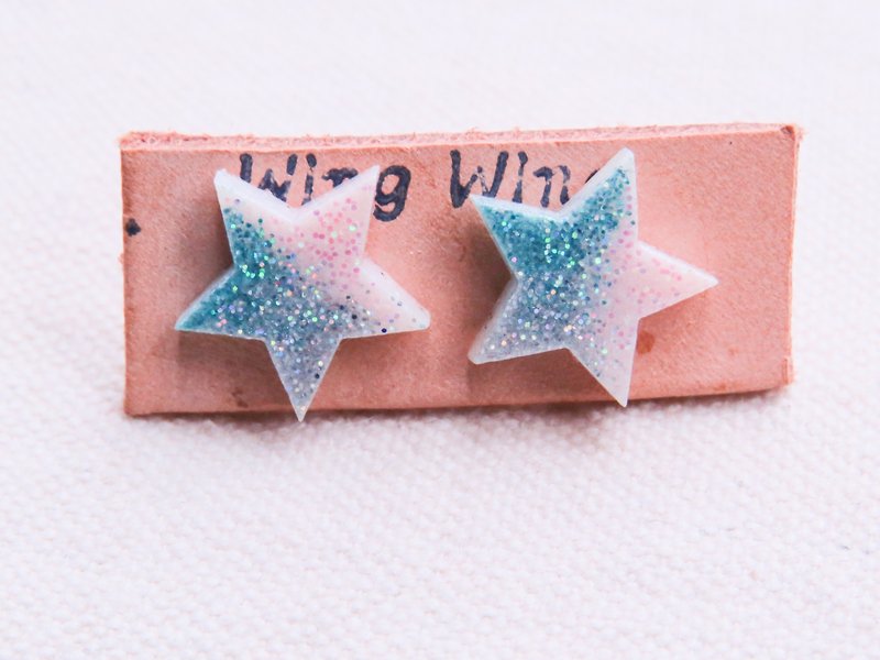 All day are small stars, stainless steel earrings - Earrings & Clip-ons - Acrylic 