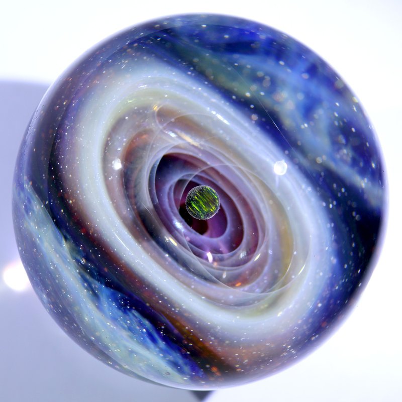 55mm 宇宙玻璃球擺設 no.M124 - 擺飾/家飾品 - 玻璃 紫色