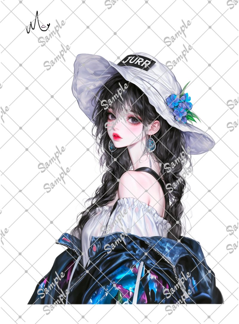 オリジナル人物ステッカー - 貼紙 - 紙 