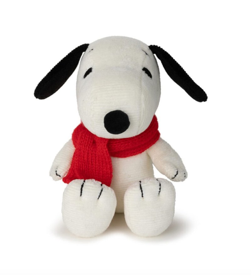 Snoopy Sitting With Scarf - ของเล่นเด็ก - ผ้าฝ้าย/ผ้าลินิน หลากหลายสี