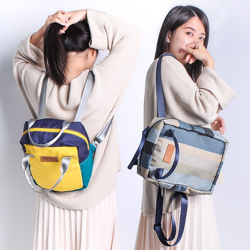 Exclusive-Taiwan-made limited design and color backpack 2 into the group of girlfriends couple models - กระเป๋าเป้สะพายหลัง - เส้นใยสังเคราะห์ หลากหลายสี