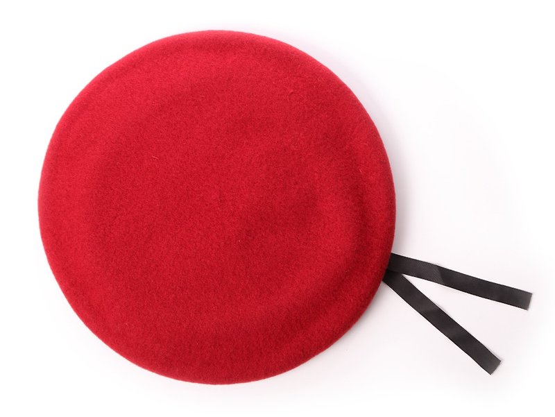 Spanish ELOSEGUI_Female CHE beret EL_CHE10050 (Bordeaux red) - Hats & Caps - Wool Red