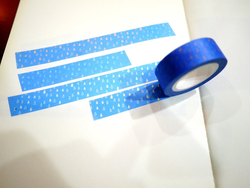 |紙テープ|雨は止まらなかった - マスキングテープ - 紙 ブルー