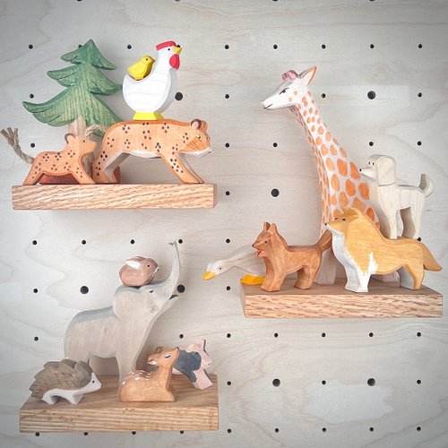 茶几王 Living Art 童玩 動物公仔 木製品 手作品 動物模型 積木玩具 動物玩具 木雕