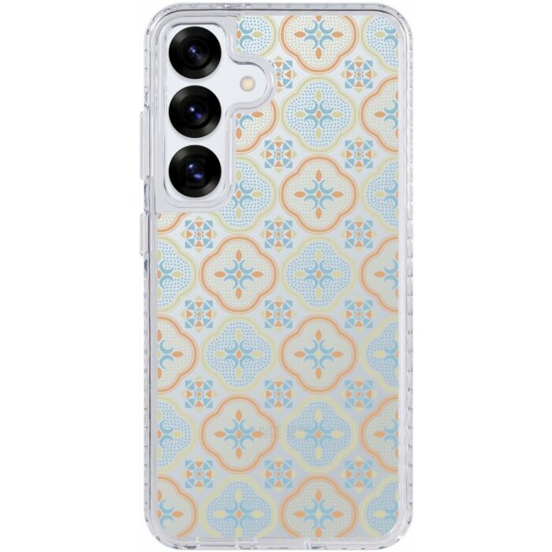 【預購】三星手機殼/Samsung Galaxy S25系列/玻璃海棠/暖陽甜杏 - 手機殼/手機套 - 其他材質 橘色