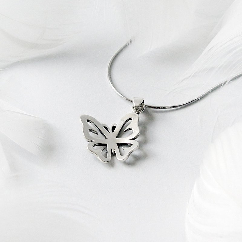 Lucky Butterfly / 925 Sterling Silver Necklace-Gifts for her - Necklaces - Sterling Silver Silver
