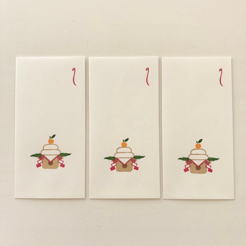 Pinkoi Proxy Purchase - 封筒3枚セット「鏡餅」 - 卡片/明信片 - 紙 