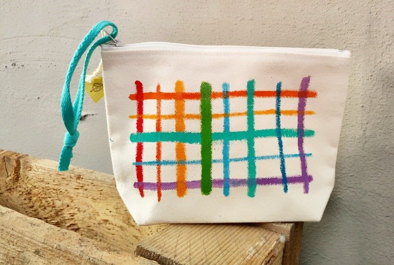 [Pure Hand-painted] Cosmetic Bag | Storage Bag | Universal Bag | Canvas | - กระเป๋าเครื่องสำอาง - วัสดุอื่นๆ หลากหลายสี