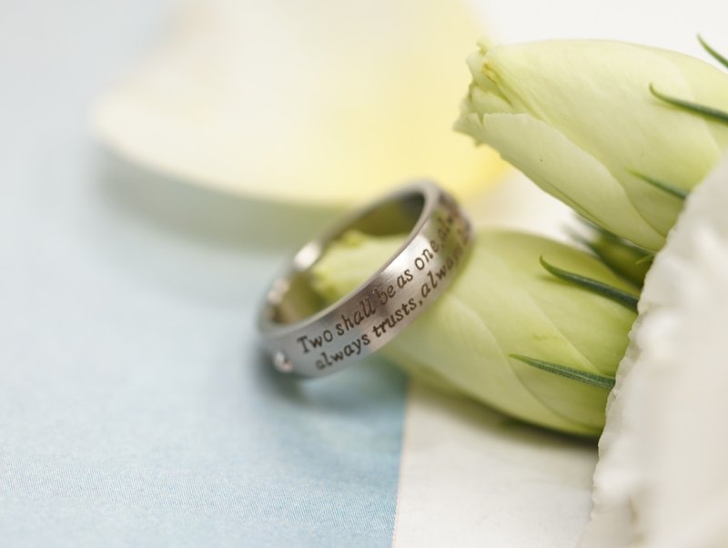 THIALH - Beau Series - Always Trust Stainless Steel Ring - แหวนทั่วไป - โลหะ 