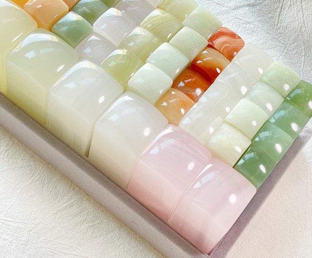 玉玉印章】 天然アイスジェイド岫玉印鑑 結婚ペア印鑑シリーズ