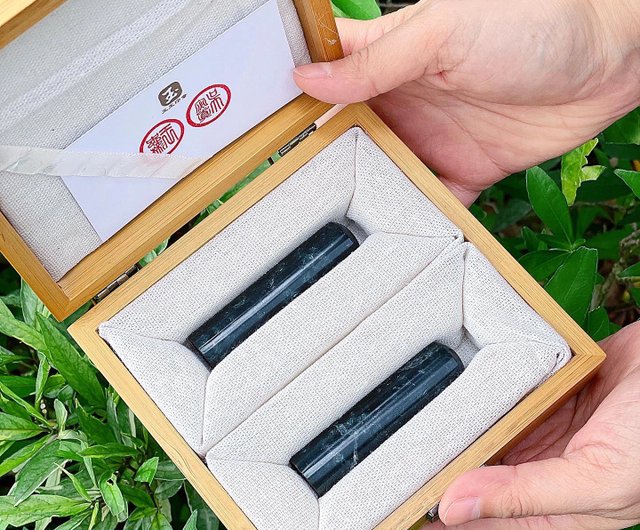 玉玉印章】 天然アイスジェイド岫玉印鑑 結婚ペア印鑑シリーズ